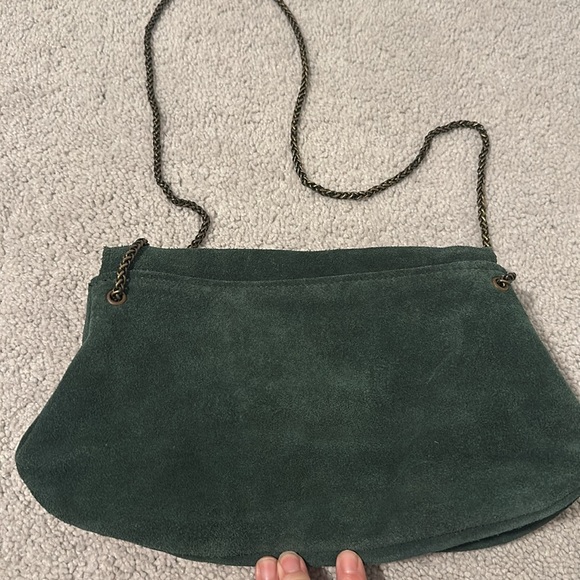 NWT Free People Slouchy Chain Link Suede Purse - Picture 8 of 8
